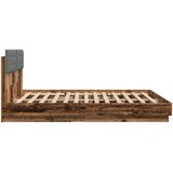  Okvir kreveta s uzglavljem s uzglavljem Staro drvo 200 x 200 cm | shoptok.hr