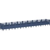  Vrtna sadilica s klinovima plava siva 363,5x43,5x43,5 cm PP | shoptok.hr