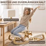  Ergonomska klečeća stolica s naslonom kordur krem bijela | shoptok.hr