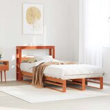 Maison Chic Posteljni okvir - Enojna postelja - Postelja za odrasle brez vzmetnice voščeno rjav 75x190 cm borovina-J13501, (21765987) | Shoptok.si