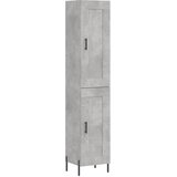  Visoka komoda siva betona 34,5x34x180 cm od konstruiranog drva Slike