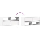  Zidni TV ormarić s LED svjetlima bijeli 100x31x45 cm | shoptok.hr