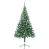 vidaXL Umetna novoletna jelka z LED lučkami in bučkami 150 cm 380 vej | Shoptok.si