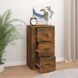  Komoda boja dimljenog hrasta 40 x 33 x 70 cm konstruirano drvo | shoptok.hr