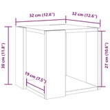  Stolić za kavu boja hrasta 32x32x30 cm konstruirano drvo | shoptok.hr