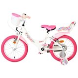 Volare dječji bicikl Unicorn 16″ bijele boje, s dvije ručne kočnice | shoptok.hr