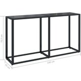  Konzolni stol crni 140 x 35 x 75 5 cm od kaljenog stakla | shoptok.hr