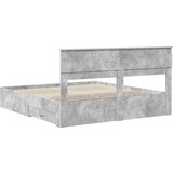 Konstrukcija postelje z vzglavjem Betonsko siva 180 x 200 cm, (5000103696) | Shoptok.si