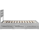  Krevetna konstrukcija Siva Sonoma 90 x 200 cm Inženjersko Drvo | shoptok.hr