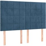  S oprugama i madracem tamnoplavi 140x200 cm baršunasti | shoptok.hr