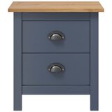  Noćni ormarići Hill 2 kom sivi 46x35x49,5 cm masivna borovina | Eponuda.com