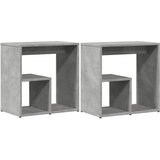  Bočni stolići 2 kom boja betona 50x30x50 cm konstruirano drvo | Eponuda.com