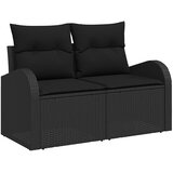  Set sofe 6 kom. Crna Poli Rattan i čelik | shoptok.hr