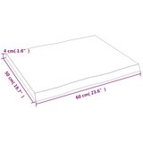 Stolna ploča 60x50x(2-4) cm od hrastovine sa živim rubom | shoptok.hr