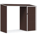  Vrtno spremište za drva smeđe 245 x 98 x 159 cm pocinčani čelik | Eponuda.ba