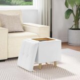 Otoman za pohranu Bijeli 40 x 40 x 45 cm Umjetna koža - Bijeli 40 cm Umjetna koža | shoptok.hr