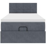 vidaXL Otomanski okvir kreveta s madraca tamnosivi 90x190cm baršunasti | shoptok.hr