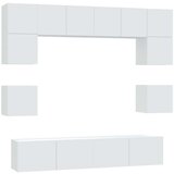  Komplet TV omaric 8-delni bel konstruiran les, (20731122) | Shoptok.si