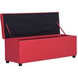 vidaXL Klupa s pretincem za pohranu od umjetne kože 116 cm crvena | shoptok.hr