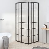 vidaXL Tuš kabina mlečno steklo ESG 80x70x180 cm črna Cene