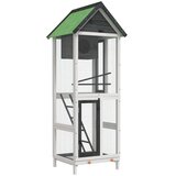  Kućica za ptice siva 60 x 58,5 x 160 cm od masivne borovine | shoptok.hr