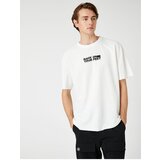 Koton Oversize T-Shirt Slogan Printed Crew Neck Short Sleeve | Shoptok.si