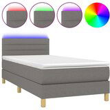  Box spring s madracem LED tamnosivi 90x190 cm tkanina | shoptok.hr