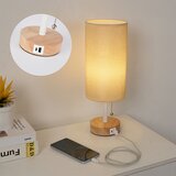  Brilagi - Stona lampa sa USB portom TABLON 1xE27/25W/230V hrast/bela/bež | Eponuda.com