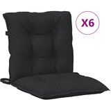  Set jastučića za nisku stolicu 6 pcs Melange crna | Eponuda.com