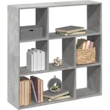 pregrada / regal za knjige sivi 102x29x103,5 cm drveni