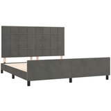  Za krevet s uzglavljem tamnosivi 180x200 cm baršunasti | shoptok.hr