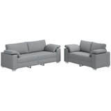 vidaXL Kauč Set Set od 2 Svjetlosiva Tkanina 160 x 77 x 82 cm | shoptok.hr