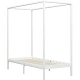  Okvir za krevet s baldahinom od borovine bijeli 100 x 200 cm | shoptok.hr