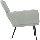  Fotelj svetlo siv 62x79x79 cm žamet, (20701704) | Shoptok.si