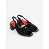 GOODIN Suede heeled sandals black | Shoptok.si