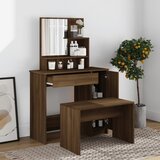 vidaXL set toaletni stolić boja smeđeg hrasta 86,5x35x136 cm Cijene