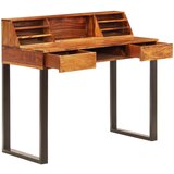 Maison Chic Pisalna miza - pisarniška miza - Računalniška miza iz trdnega palisandra in jekla 110x50x94 cm, (21784969) Cene
