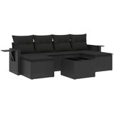 vidaXL 7-dijelni set vrtnih sofa od poliratana s jastucima crni | shoptok.hr