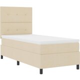  Krevet s opruga kutije s uzglavljem Krema 100 x 200 cm tkanina | shoptok.hr