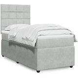  Box spring krevet s madracem svjetlosivi 90x190 cm baršunasti | shoptok.hr