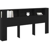  Glava kreveta s ormarićem Crni hrast 200 x 18,5 x 102,5 cm | Eponuda.ba