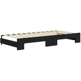  Dnevni krevet na razvlačenje crni 90 x 200 cm baršunasti | Eponuda.com