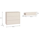 CARRYHOME Komoda Alice, Peščena Barva | Shoptok.si