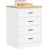  Garažni ormar za odlaganje bijeli 60x51x85 cm masivne borovine | shoptok.hr