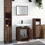  2-dijelni set kupaonskog namještaja boja smeđeg hrasta drveni | shoptok.hr