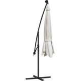  Konzolni vrtni suncobran LED s metalnim stupom 350 cm krem | Shoptok.si