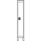 Wolf Garderobna omara, višina predelka 1700 mm, VxŠxG 1850 x 300 x 500 mm, širina razdelka 300 mm, barva korpusa / vrat svetlo siva / svetlo siva | Shoptok.si