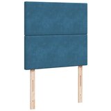 vidaXL Otomanski posteljni okvir z vzmetnicami moder 180x200cm žamet | Shoptok.si