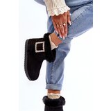 Boto Faux Fur Lined Lace-up Snow Boots Black Dulca | Shoptok.si