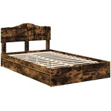  Krevet s od storage s ladicama Dimljeni hrast 135 x 190 cm Smeđa 196 x 138 x 90 cm | Shoptok.si